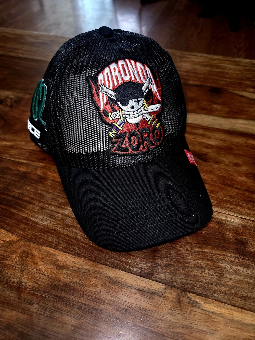 Dim Mak x One Piece "Zoro" Mesh Snapback Black Hat.  One Size